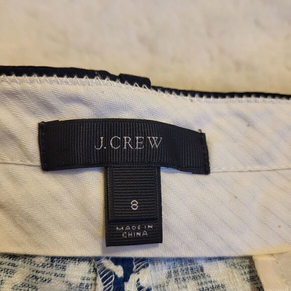 J.Crew blue/navy blue/white faux animal print shorts - Picture 3 of 6